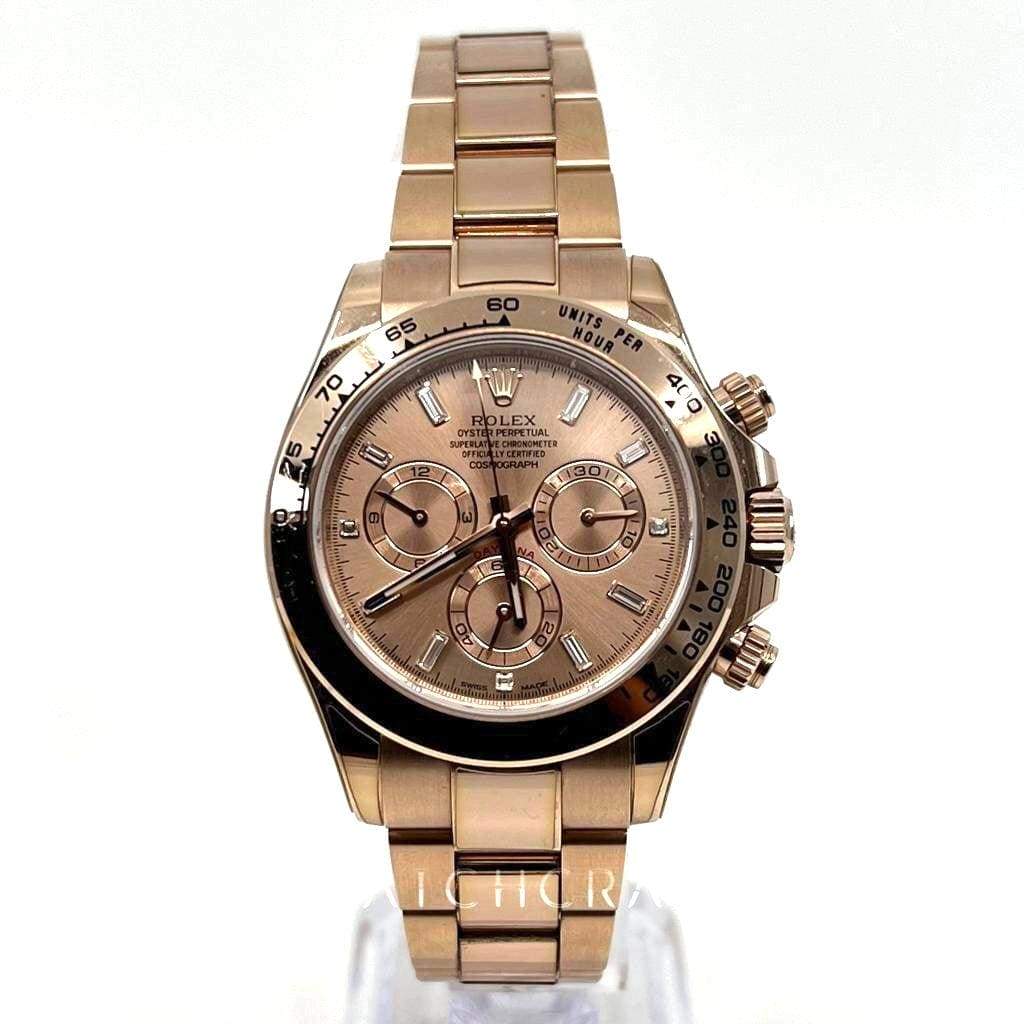 2021 ROLEX COSMOGRAPH DAYTONA EVEROSE DIAMOND BAGUETTE DIAL 40MM 116505