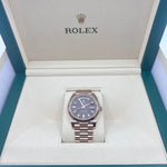 2022 ROLEX DAYDATE 40MM EVEROSE CHOCOLATE BAGUETTE DIAMOND MARKERS 228235 - WatchCraze.com.au