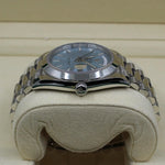 2021 ROLEX DAY DATE 40MM PLATINUM ICE BLUE MOTIF DIAL 228206 - WatchCraze.com.au