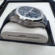 2022 PATEK PHILIPPE AQUANAUT 5968G FLYBACK CHRONOGRAPH NIGHT BLUE EMBOSSED DIAL WHITE GOLD 42.2MM - WatchCraze.com.au