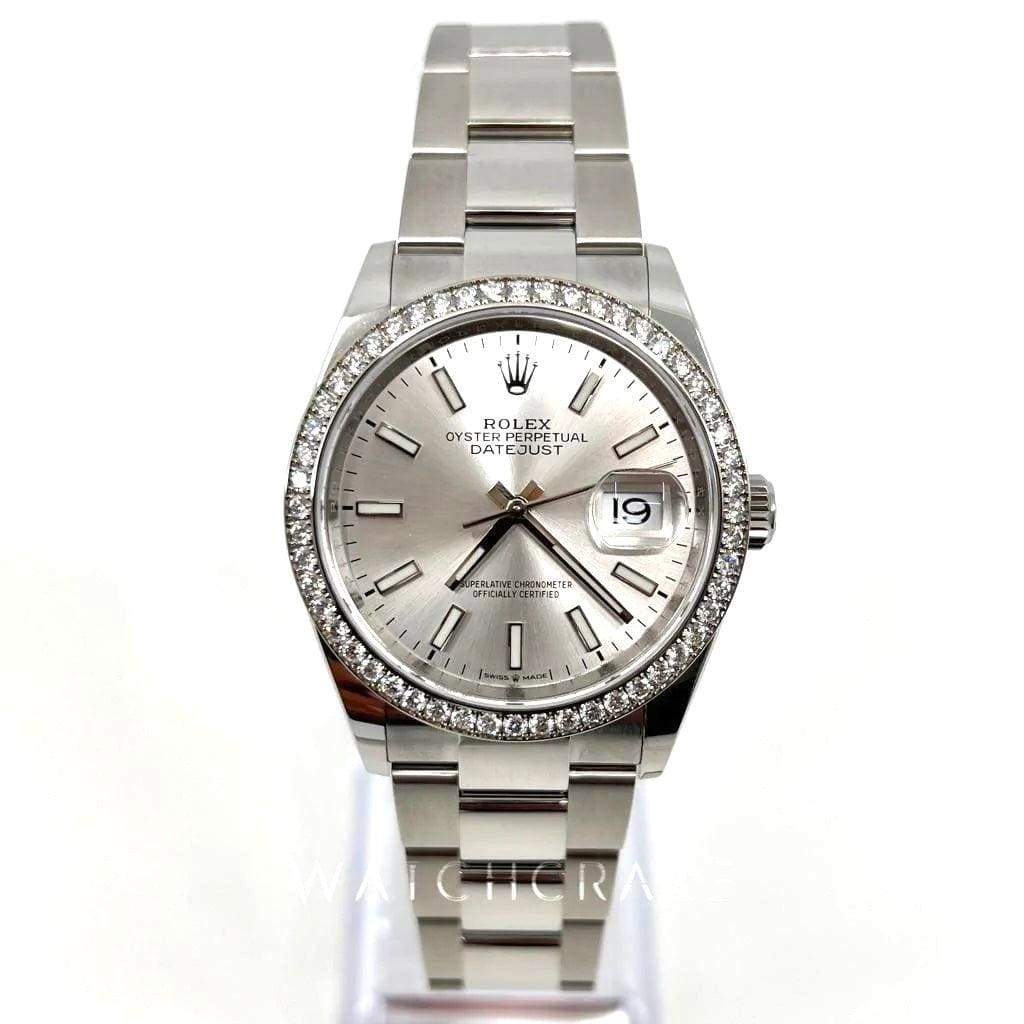 2022 ROLEX DATEJUST 36MM OYSTERSTEEL, WHITE GOLD & DIAMONDS 126284RBR