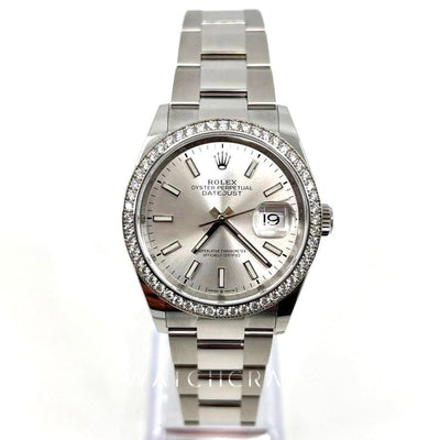2022 ROLEX DATEJUST 36MM OYSTERSTEEL, WHITE GOLD & DIAMONDS 126284RBR - WatchCraze.com.au