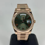 2022 ROLEX DAY-DATE 40 ROSE GOLD OLIVE GREEN DIAL 228235