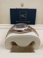 2022 ROLEX DAY-DATE 40MM EVEROSE EINSENKIESEL DIAL W/ BAGUETTE DIAMOND INDICES 228235 - WatchCraze.com.au