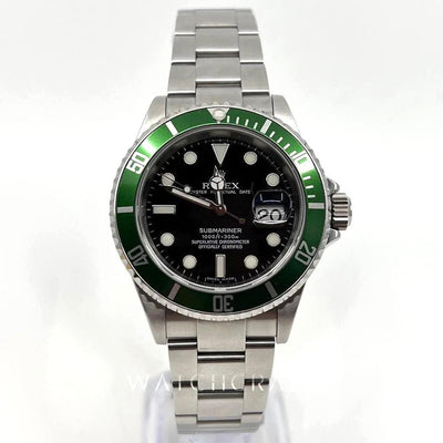 2006 ROLEX SUBMARINER ‘KERMIT’ 16610LV 40MM FULL SET - WatchCraze.com.au