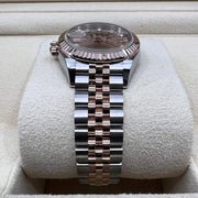 2023 ROLEX LADIES DATE JUST TWO TONE EVEROSE PINK DIAL DIAMOND MARKER 31MM 279171 - WatchCraze.com.au