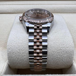 2023 ROLEX LADIES DATE JUST TWO TONE EVEROSE PINK DIAL DIAMOND MARKER 31MM 279171 - WatchCraze.com.au