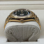 2022 ROLEX DAY-DATE 36 YELLOW GOLD 36MM GREEN OMBRÉ DIAL 128238