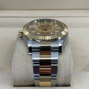 2022 ROLEX SKY-DWELLER TWO TONE CHAMPAGNE DIAL 326933