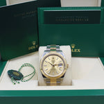 2022 ROLEX DATEJUST 41MM TWO TONED CHAMPAGNE DIAL 126333 - WatchCraze.com.au