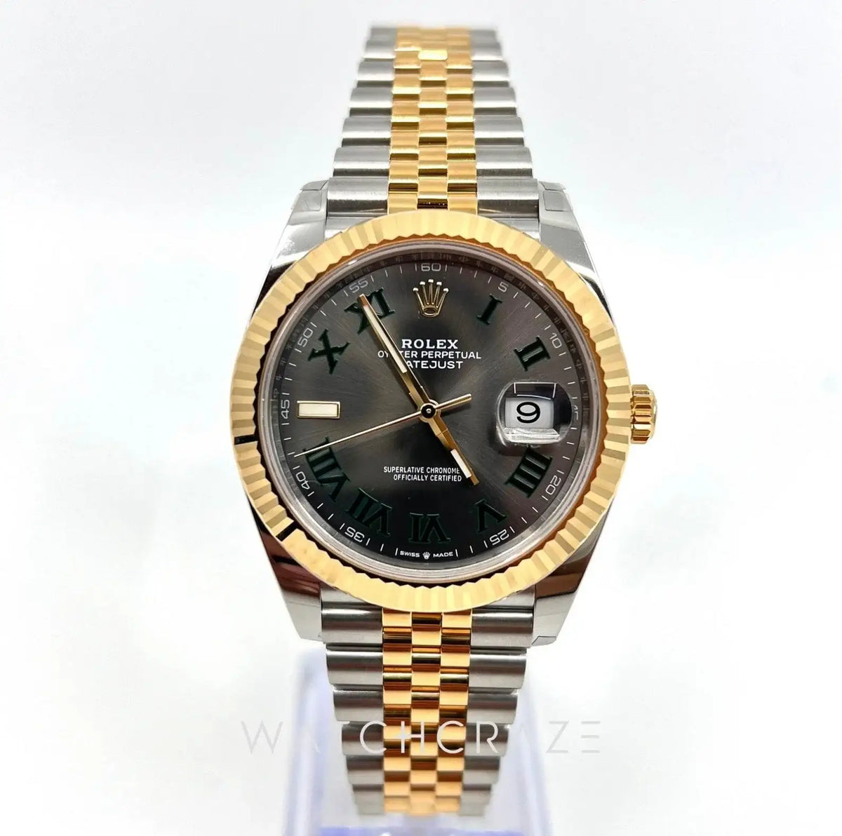 2022 ROLEX DATEJUST 41 WIMBLEDON YELLOW GOLD & OYSTERSTEEL 126333
