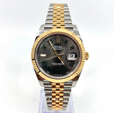 2022 ROLEX DATEJUST 41 WIMBLEDON YELLOW GOLD & OYSTERSTEEL 126333 - WatchCraze.com.au