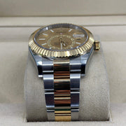 2022 ROLEX SKY-DWELLER TWO TONE CHAMPAGNE DIAL 326933