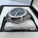 2022 PATEK PHILIPPE AQUANAUT 5968G FLYBACK CHRONOGRAPH NIGHT BLUE EMBOSSED DIAL WHITE GOLD 42.2MM - WatchCraze.com.au
