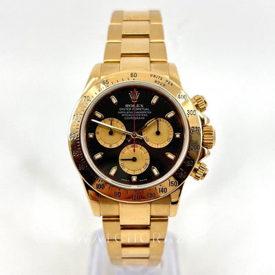 2001 ROLEX DAYTONA PAUL NEWMAN YELLOW GOLD 116528 40MM FULL SET - WatchCraze.com.au