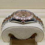 2022 ROLEX DATEJUST 36MM EVEROSE & OYSTERSTEEL ROSE ROMAN NUMERAL DIAMOND DIAL 126231 - WatchCraze.com.au