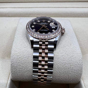 2023 ROLEX DATE JUST DIAMOND MARKERS DIAMOND BEZEL PURPLE DIAL 31MM 279381RBR - WatchCraze.com.au