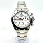 2015 ROLEX DAYTONA WHITE APH DIAL STAINLESS STEEL 116520 40MM - WatchCraze.com.au