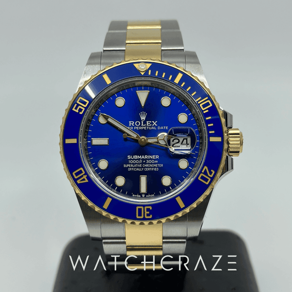 2022 ROLEX SUBMARINER DATE TWO TONE ‘BLUESY’ 41MM 126613LB - WatchCraze.com.au