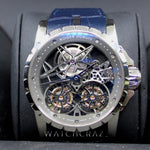 2012 ROGER DUBUIS EXCALIBUR DOUBLE FLYING TOURBILLON 45MM WHITE GOLD RD01SQ - WatchCraze.com.au
