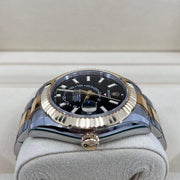 2022 ROLEX SKYDWELLER YELLOW GOLD & OYSTERSTEEL 42MM 326933 RX8 STICKERS - WatchCraze.com.au