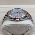 2022 ROLEX DATEJUST 36MM EVEROSE & OYSTERSTEEL MOTHER OF PEARL DIAMOND DIAL 126231 - WatchCraze.com.au