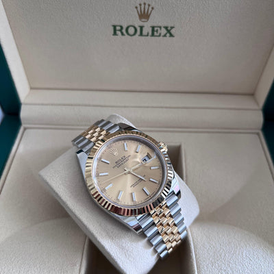 ROLEX DATEJUST 41mm DJ41 TWO TONED YELLOW GOLD FLUTED JUBILEE 116233 - WatchCraze.com.au