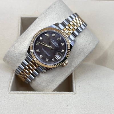 2023 ROLEX DATEJUST 36MM BLACK MOTHER OF PEARL 116231 - WatchCraze.com.au