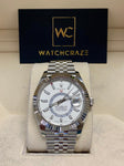 ROLEX SKYDWELLER WHITE DIAL FLUTED & JUBILEE 326934 2022 42mm - WatchCraze.com.au