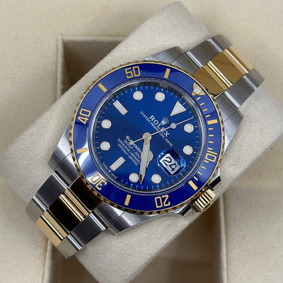 2022 ROLEX SUBMARINER DATE TWO TONE ‘BLUESY’ 41MM 126613LB - WatchCraze.com.au