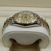 2021 ROLEX DATEJUST PALM DIAL 36MM TWO TONED YELLOW GOLD & OYSTERSTEEL 126233 - WatchCraze.com.au