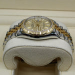2021 ROLEX DATEJUST PALM DIAL 36MM TWO TONED YELLOW GOLD & OYSTERSTEEL 126233 - WatchCraze.com.au