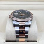 2022 ROLEX DATEJUST 41MM WIMBLEDON EVEROSE & OYSTERSTEEL 126331 - WatchCraze.com.au