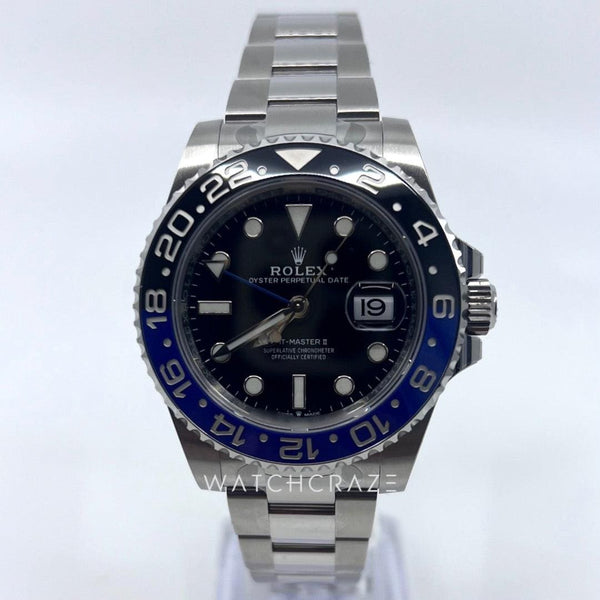 2023 ROLEX GMT BATMAN OYSTERSTEEL 126710BLNR - WatchCraze.com.au