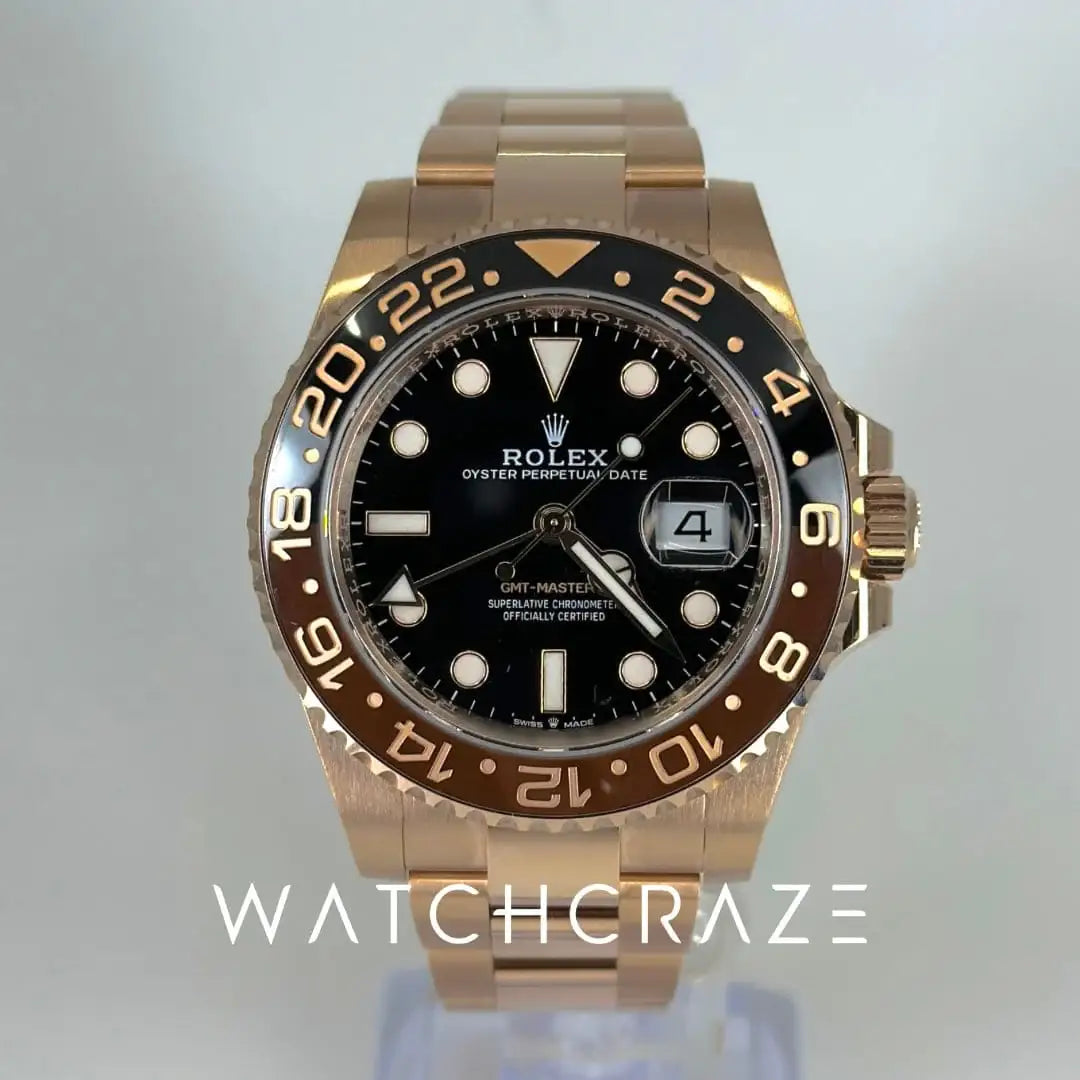 2023 ROLEX GMT MASTER-II FULL ROSE GOLD ‘ROOT BEER’ 40MM 126715CHNR
