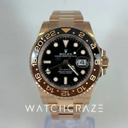 2023 ROLEX GMT MASTER-II FULL ROSE GOLD ‘ROOT BEER’ 40MM 126715CHNR