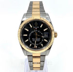 2022 ROLEX SKYDWELLER YELLOW GOLD & OYSTERSTEEL 42MM 326933 RX8 STICKERS - WatchCraze.com.au