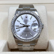 2022 ROLEX DATEJUST 36MM OYSTERSTEEL, WHITE GOLD & DIAMONDS 126284RBR - WatchCraze.com.au