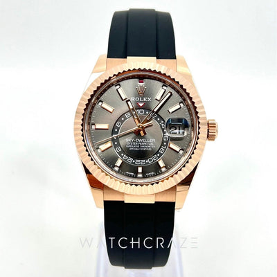 2022 ROLEX SKYDWELLER EVEROSE OYSTERFLEX 326235 42MM - WatchCraze.com.au