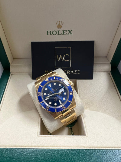 ROLEX SUBMARINER BLUESY YELLOW GOLD 116618LB 2020 - WatchCraze.com.au