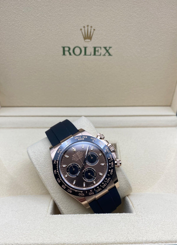 2022 ROLEX DAYTONA EVEROSE CHOCOLATE DIAL ON OYSTERFLEX 116515LN - WatchCraze.com.au