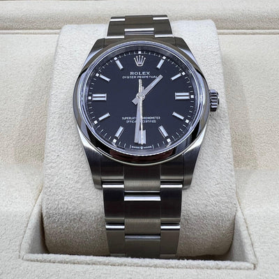 2022 ROLEX OYSTER PERPETUAL BLACK DIAL 36MM 126000 - WatchCraze.com.au