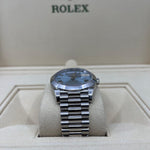 2022 ROLEX DAY-DATE PLATINUM ICE BLUE 40MM 228206 - WatchCraze.com.au
