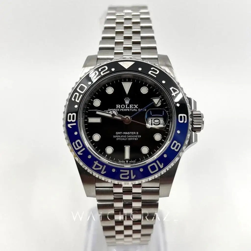 2021 ROLEX GMT MASTER II BATGIRL BLUE & BLACK BEZEL 126710BLNR 40MM