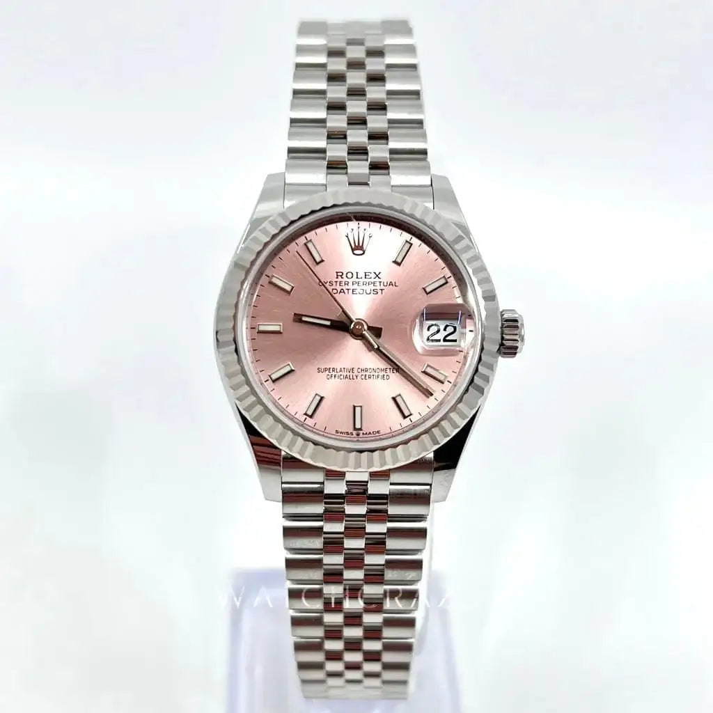 2022 ROLEX DATEJUST 31MM PINK DIAL 278274 FLUTED & JUBILEE