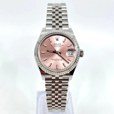 2022 ROLEX DATEJUST 31MM PINK DIAL 278274 FLUTED & JUBILEE - WatchCraze.com.au