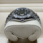 2023 ROLEX DATEJUST OLIVE GREEN PALM MOTIF DIAL DIAMOND MARKERS 36MM 126234 - WatchCraze.com.au