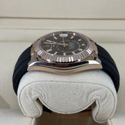 2023 ROLEX SKY-DWELLER OYSTERFLEX ROSE GOLD CHOCOLATE DIAL 42MM 326235