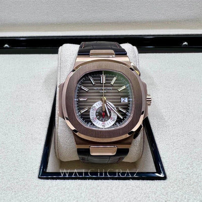 2021 PATEK PHILIPPE NAUTILUS 5980R FLYBACK CHRONOGRAPH  ROSE GOLD 40.5MM - WatchCraze.com.au