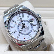 2021 ROLEX SKYDWELLER WHITE DIAL 42MM 326934 - WatchCraze.com.au